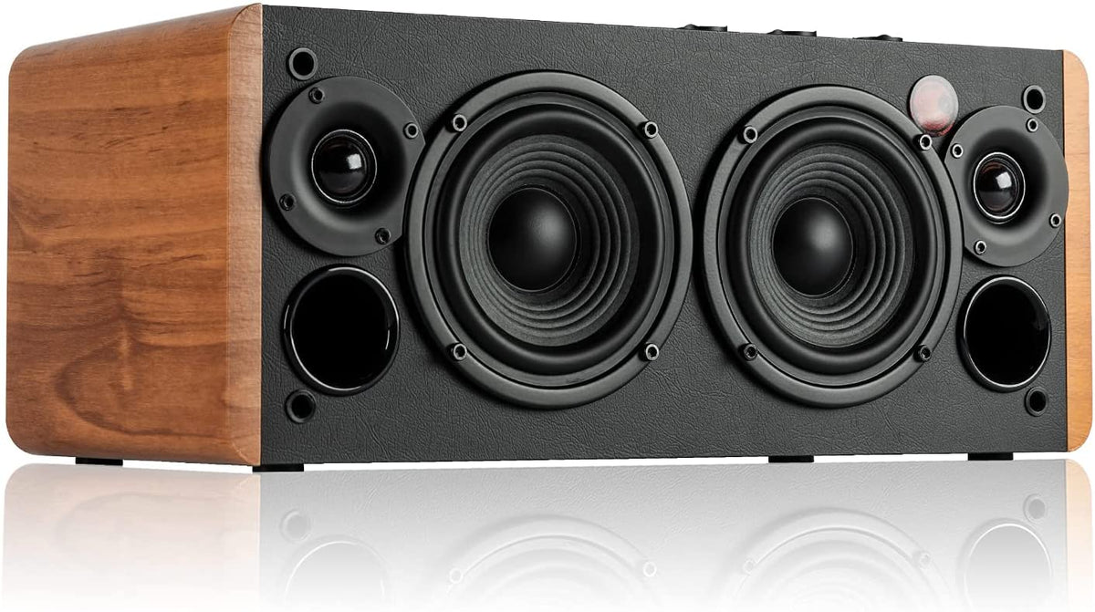 Edifier D12 Bookshelf Speaker - Integrated Desktop Stereo Bluetooth Speaker -Wooden Enclosure [Tech & Turntables]