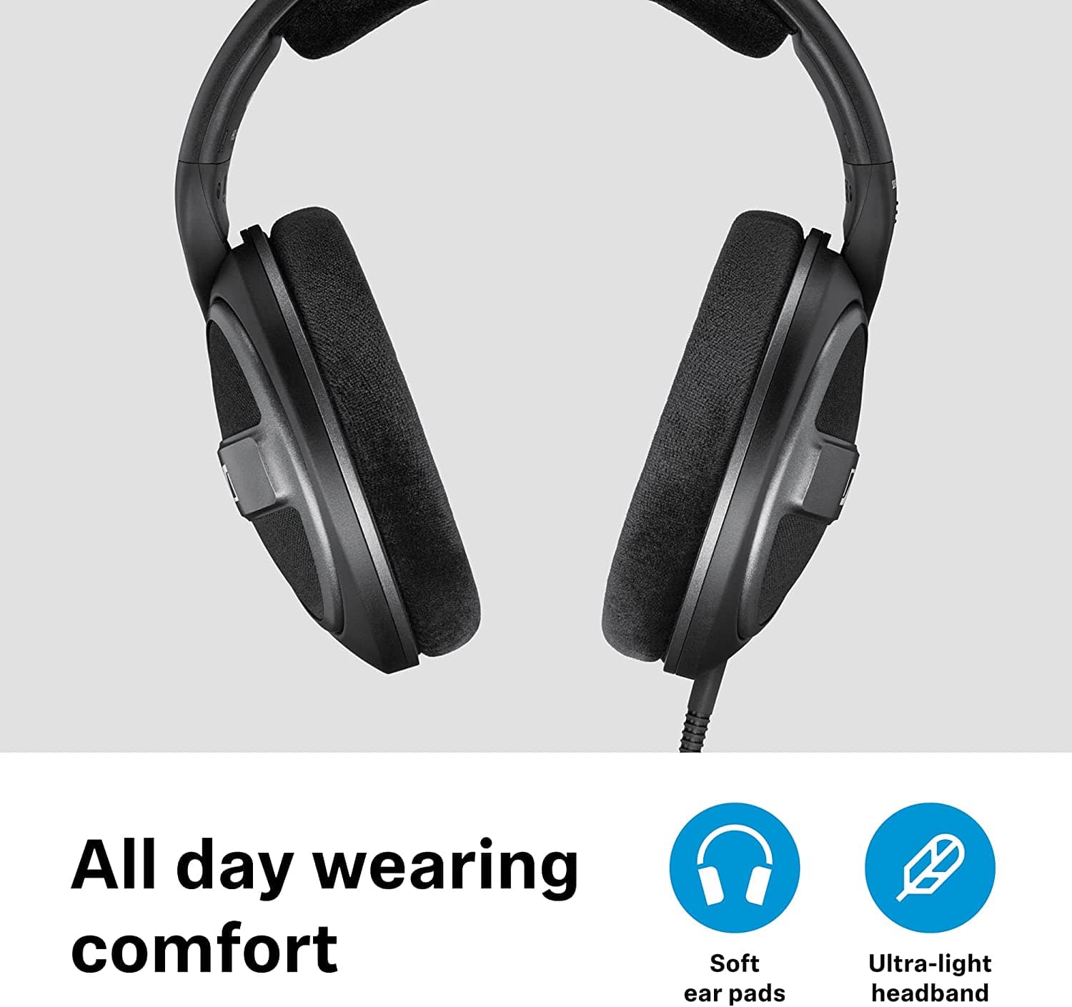 Sennheiser HD 559 Open Back Around Ear Headphone - Black/Anthracite [Accessories]