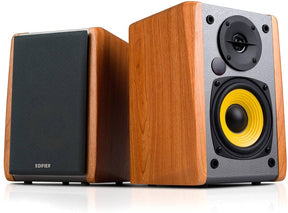 EDIFIER R1010BT - 4" POWERED BLUETOOTH WIRELESS MULTIMEDIA STUDIO MONITOR SPEAKERS (PAIR) 24 WATTS RMS - WOOD [TECH & TURNTABLES]