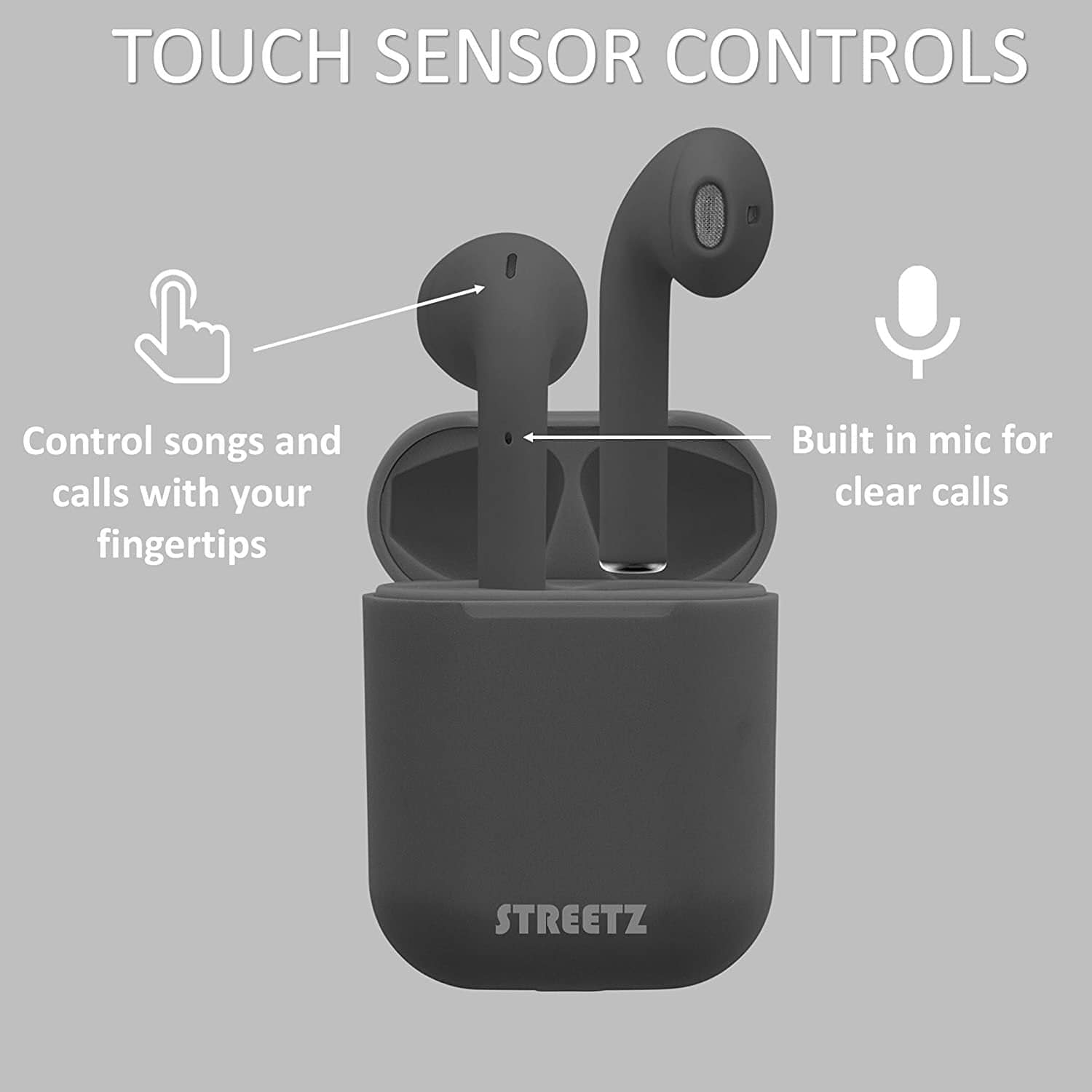 STREETZ TRUE WIRELESS EAR BUDS - BLACK [ACCESSORIES]