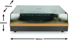 Lenco LS-300 – Bluetooth Turntable With Speakers (Wood) [Tech & Turntables]