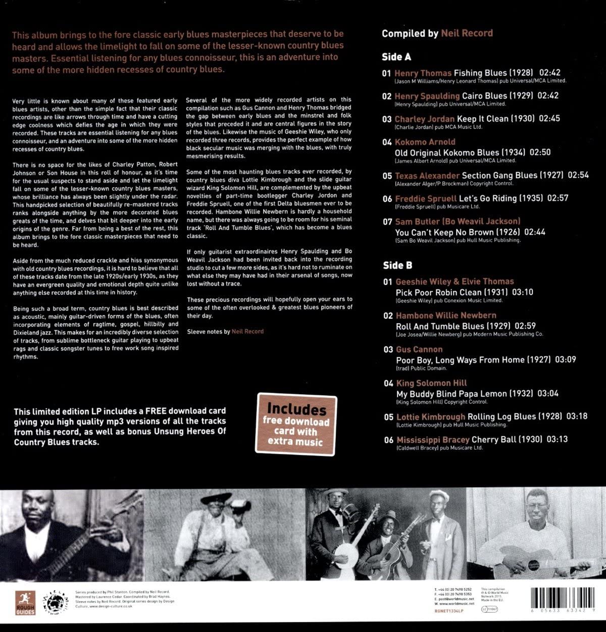 THE ROUGH GUIDE TO UNSUNG HEROES OF COUNTRY BLUES [VINYL]
