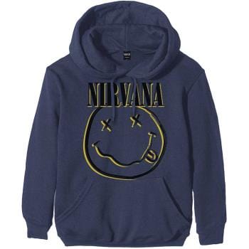 Nirvana - Smiley - Navy - Medium [Hoodies]
