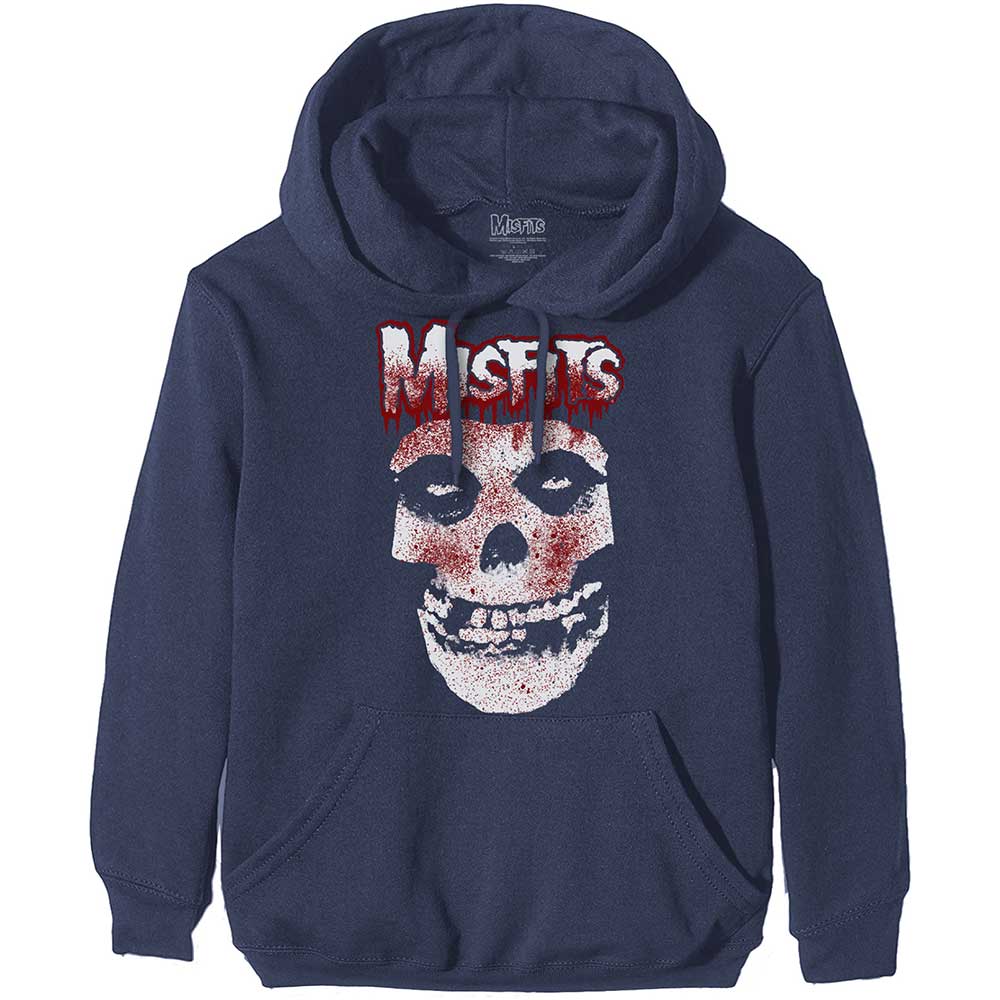 Misfits - Blood Drip Skull - Navy - Medium [Hoodies]