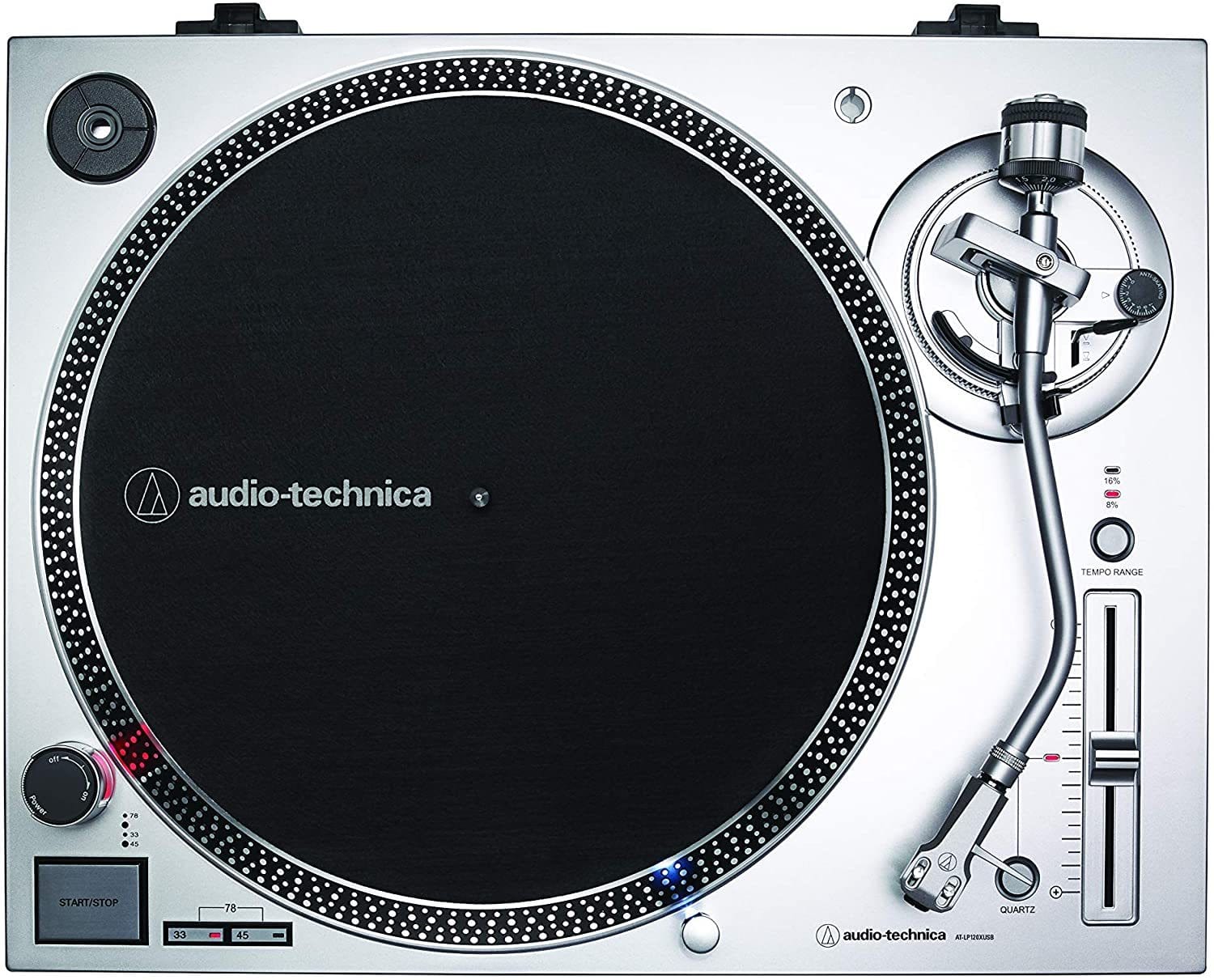 Audio-Technica AT-LP120XUSB Direct Drive Turntable (Silver) [Tech & Turntables]