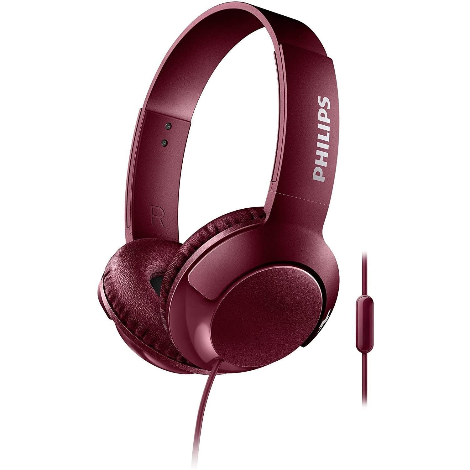 PHILIPS SHL3075RD BASS+ ON-EAR HEADPHONES WITH MIC - RED [ACCESSORIES]