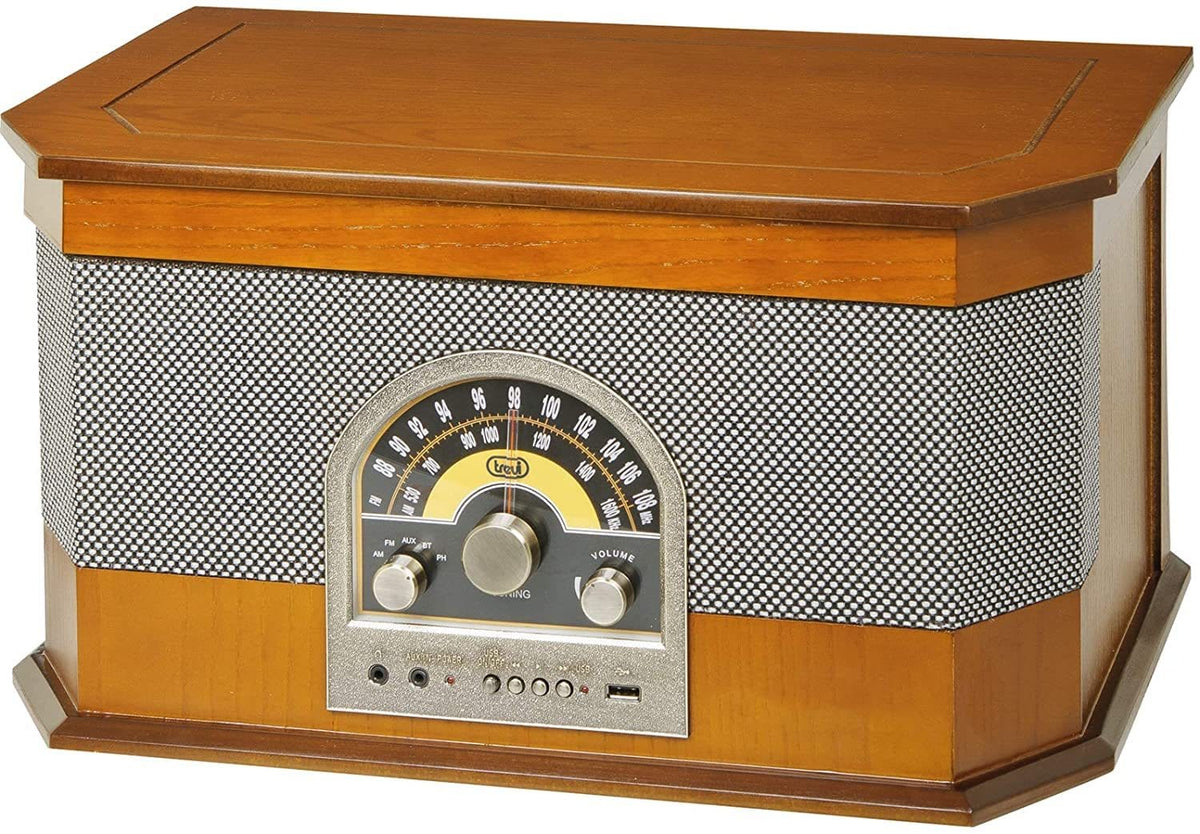 Trevi TT 1040 BT - Vintage Bluetooth Turntable (Wood) [Tech & Turntables]