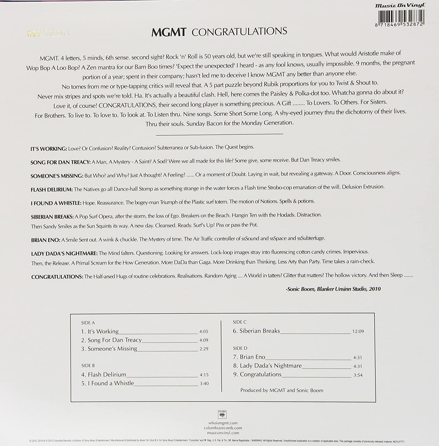 CONGRATULATIONS - MGMT [VINYL]
