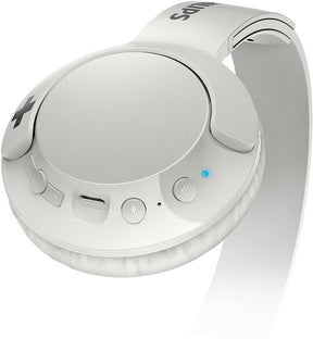 PHILIPS BASS + FOLDING HEADPHONES BLUETOOTH WITH MICROPHONE - WHITE [ACCESSORIES]