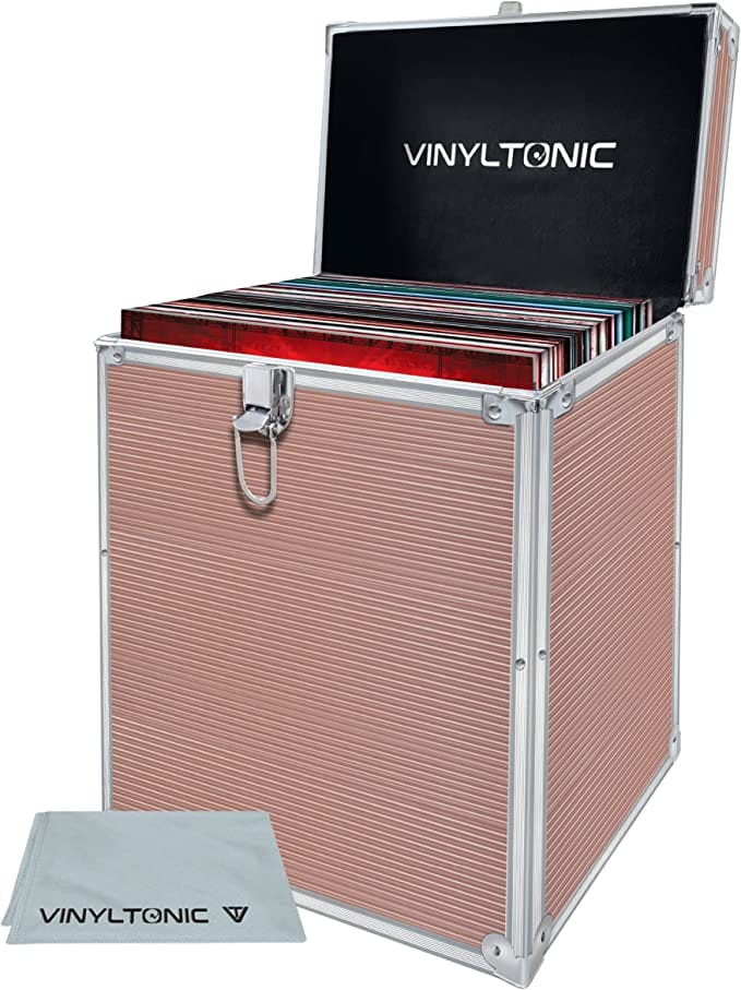 Vinyl Tonic 7" Or 12" Vinyl LP Storage Case, Rose Gold [Accessories]