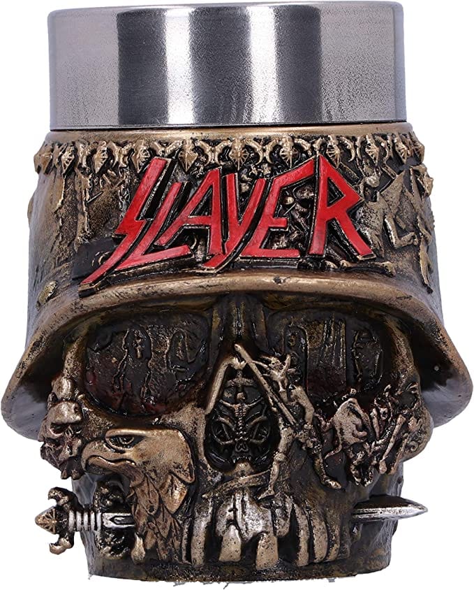 Slayer Eagle Helmet Skull Logo Shot Glass, Gold, 9cm [Cup]