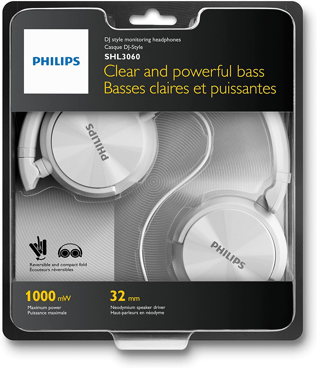 PHILIPS SHL3060WT 00 ON-EAR HEADPHONES [ACCESSORIES]