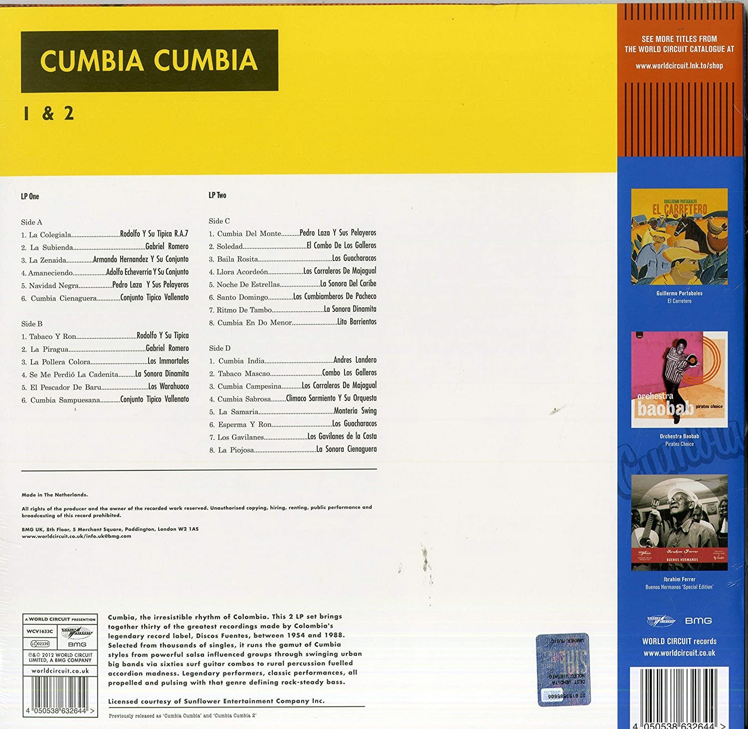 Cumbia Cumbia- Volume 1 & 2 - Various Artists [Colour Vinyl]