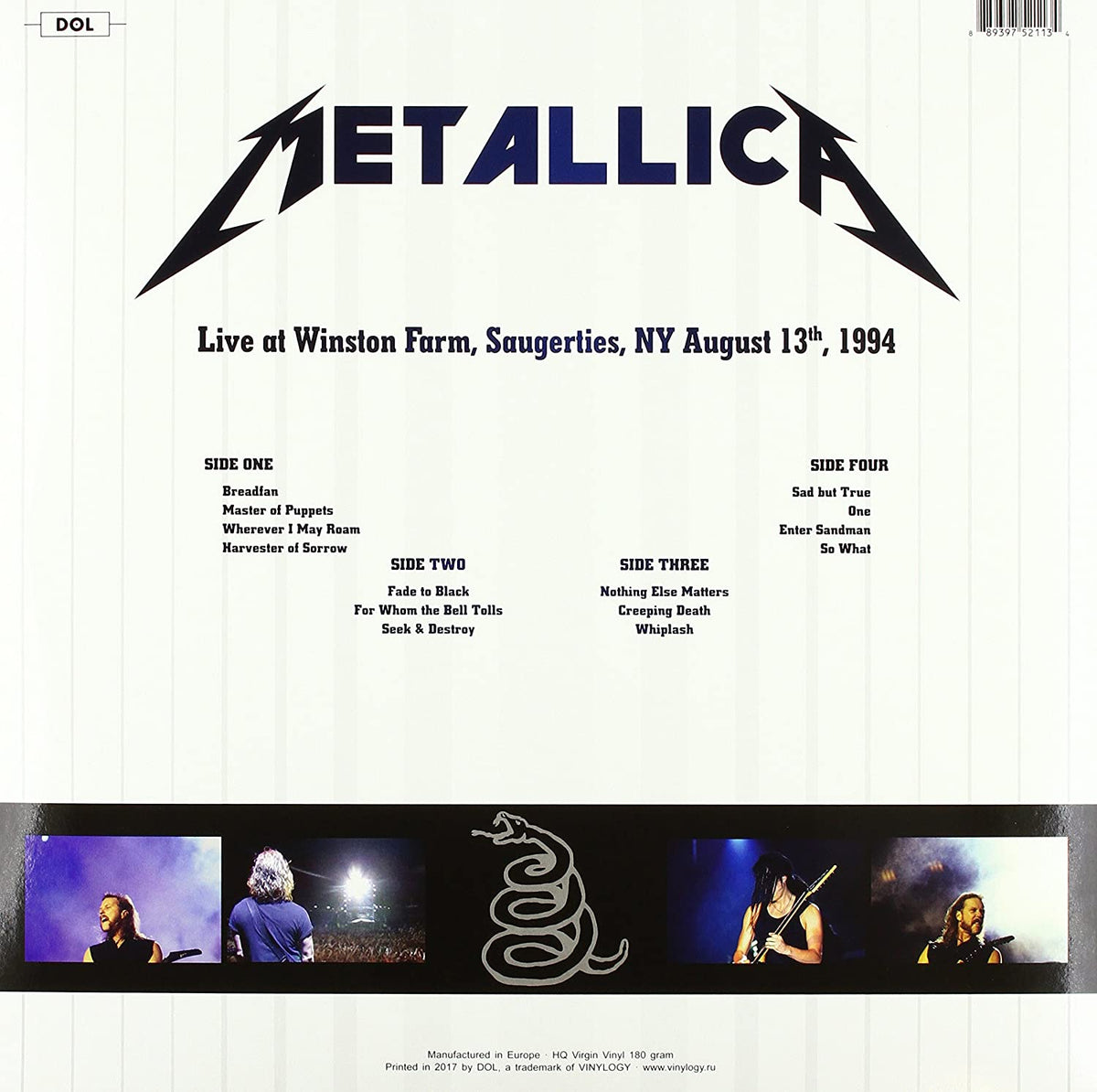 METALLICA - LIVE A WINSTON FARM, SAUGERTIES, NY, AUGUST 13TH, 1994 [VINYL]