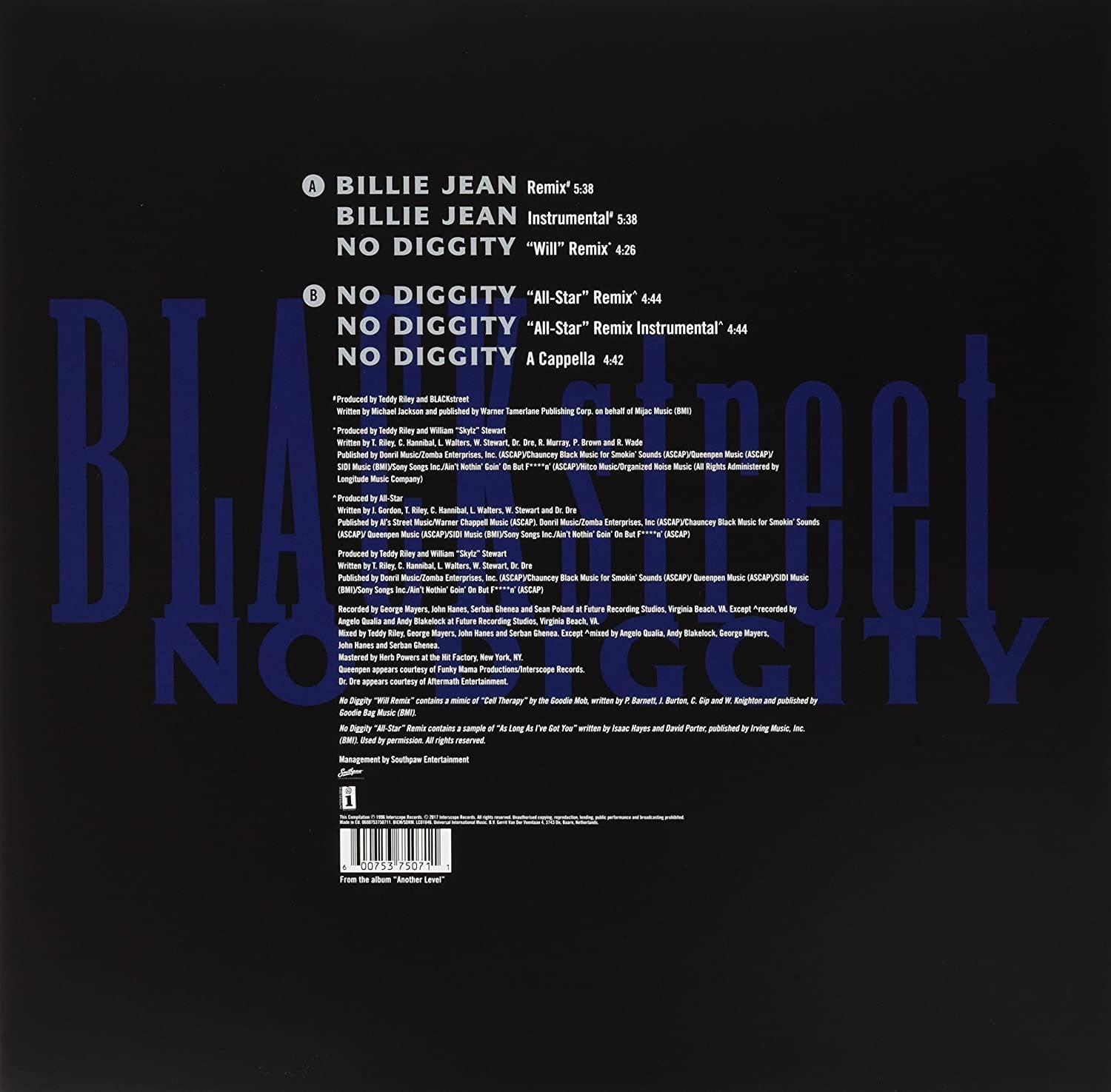 NO DIGGITY - BLACKSTREET (RSD 2017) [Vinyl]