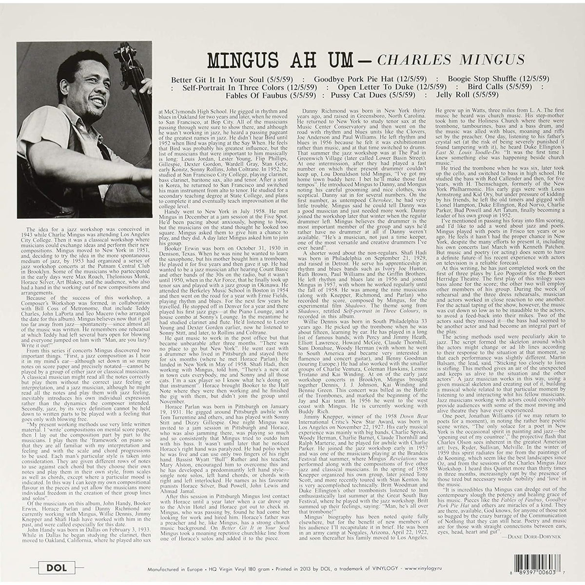 CHARLES MINGUS - MINGUS AH UM [VINYL]