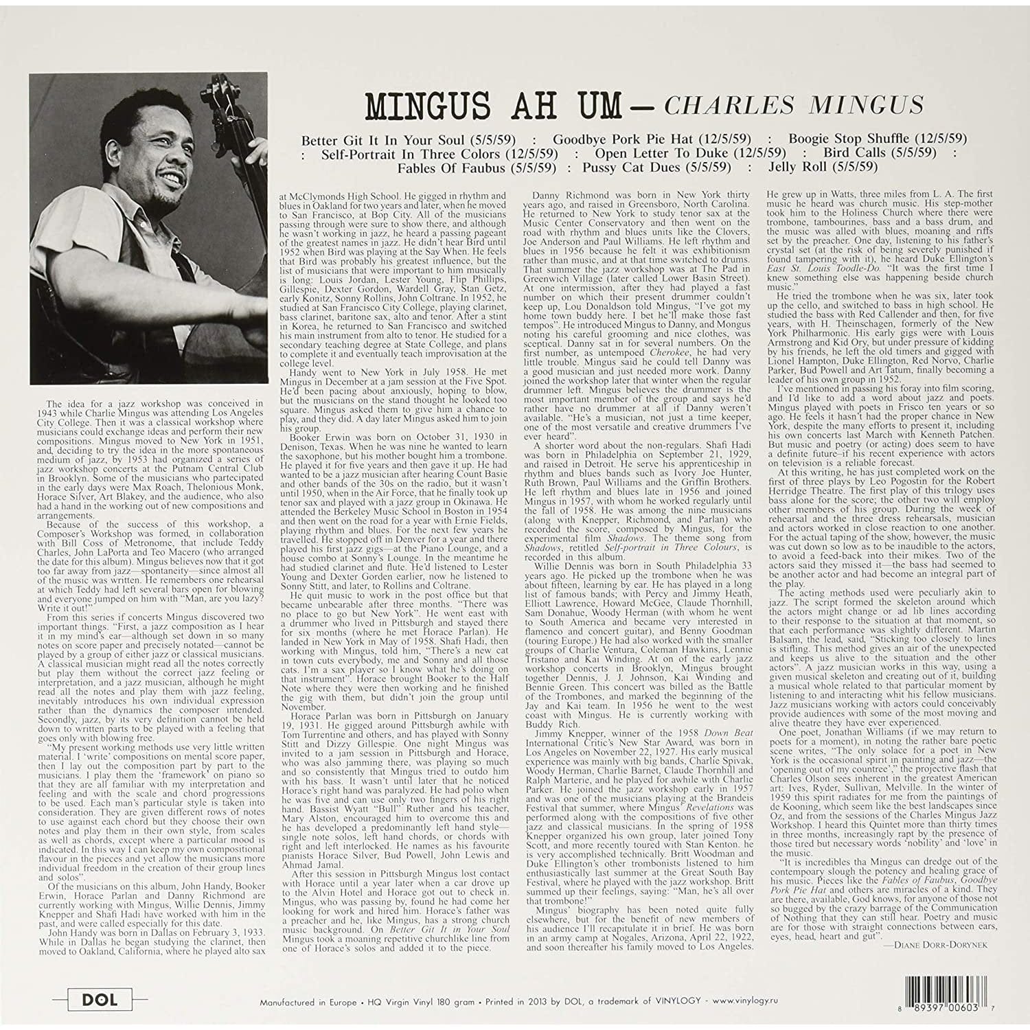 CHARLES MINGUS - MINGUS AH UM [VINYL]