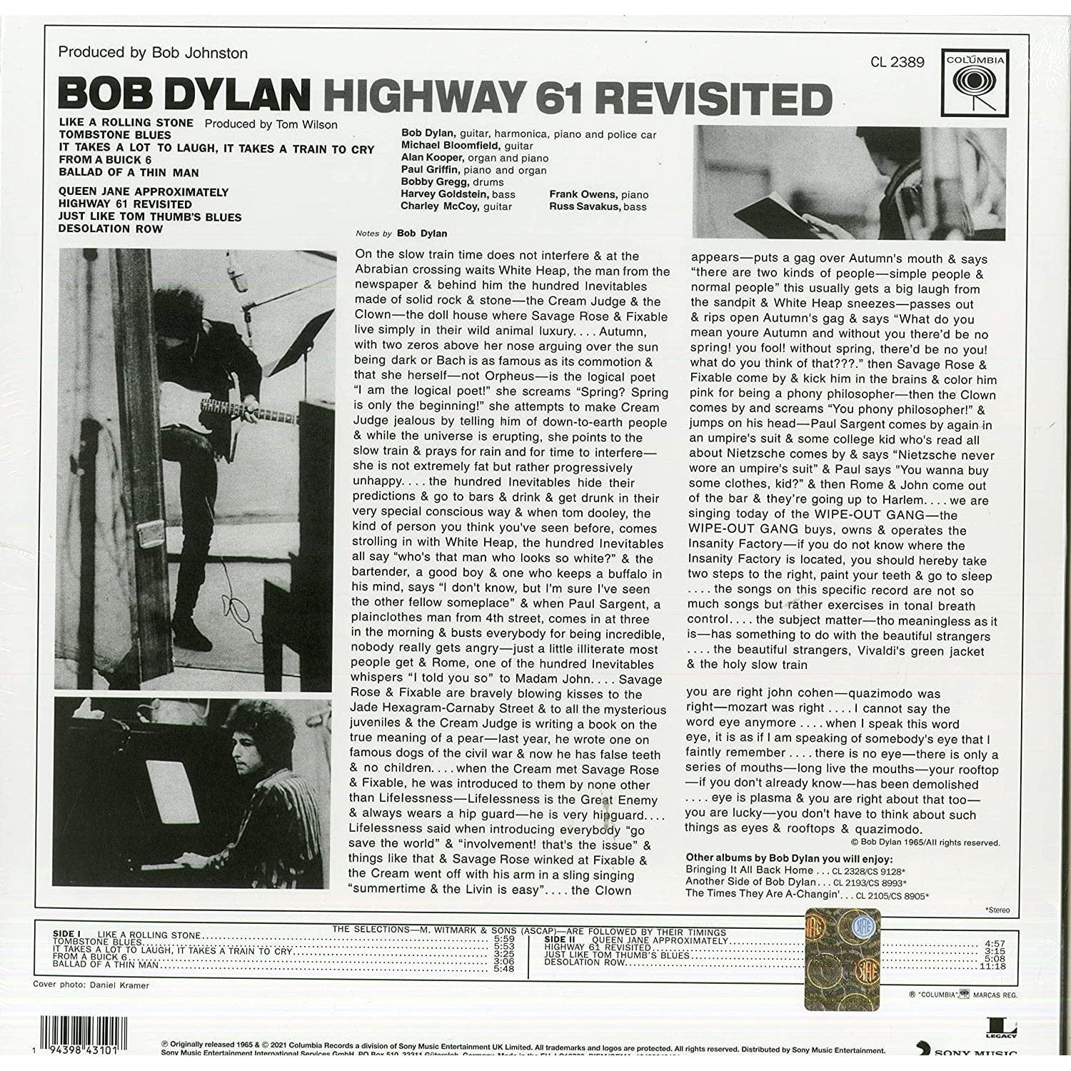 HIGHWAY 61 REVISITED - BOB DYLAN [VINYL]
