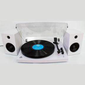 GPO Piccadilly - Bluetooth Turntable With Speakers (White) [Tech & Turntables]