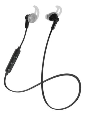 STREETZ STAY-IN-EAR BT HEADPHONES WITH MICROPHONE AND CONTROL BUTTONS, BLACK [ACCESSORIES]