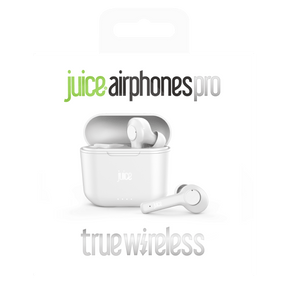 JUICE AIRPHONES PRO TRUE WIRELESS EARBUD HEADPHONES - WHITE [ACCESSORIES]