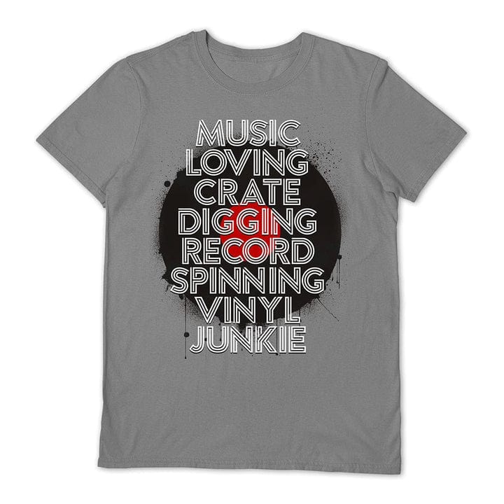 Music Loving Crate Digging - Grey - XL [T-Shirts]