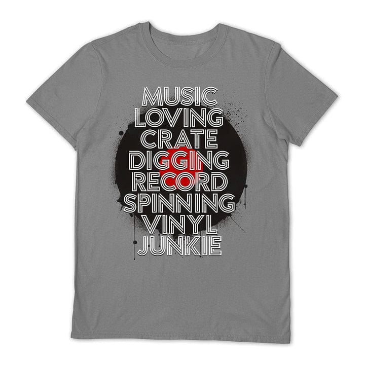 MUSIC LOVING CRATE DIGGING - GREY - MEDIUM [T-SHIRTS]