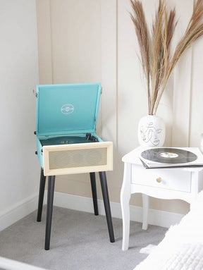 Steepletone SRP1R-XP Retro Record Player (Blue & Cream) [Tech & Turntables]