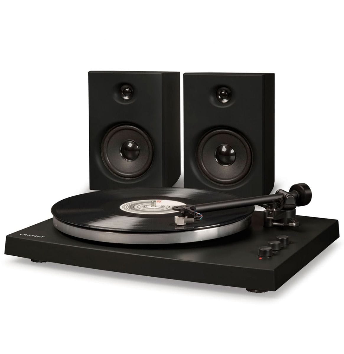 Crosley T150 - Bluetooth Turntable With Speakers (Black) [Tech & Turntables]