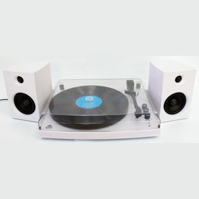 GPO Piccadilly - Bluetooth Turntable With Speakers (White) [Tech & Turntables]