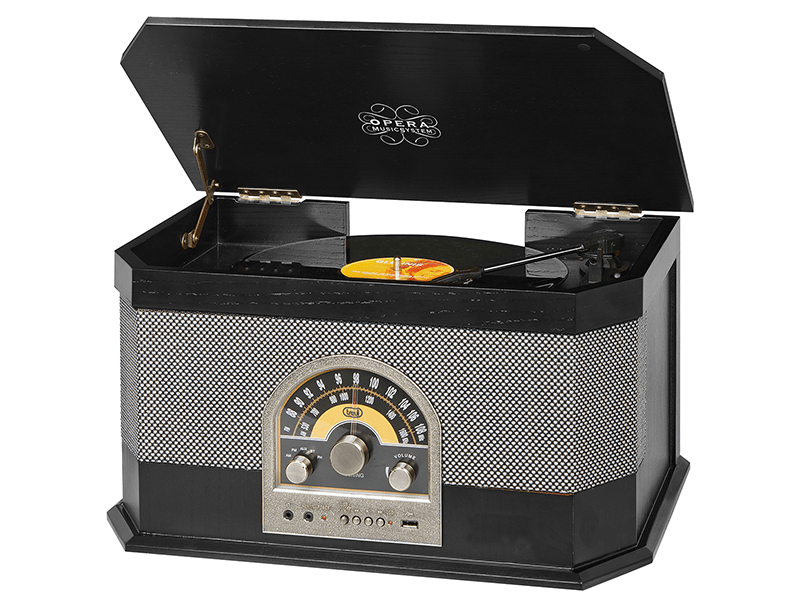 Trevi TT 1040 BT- Vintage Bluetooth Turntable (Black) [Tech & Turntables]