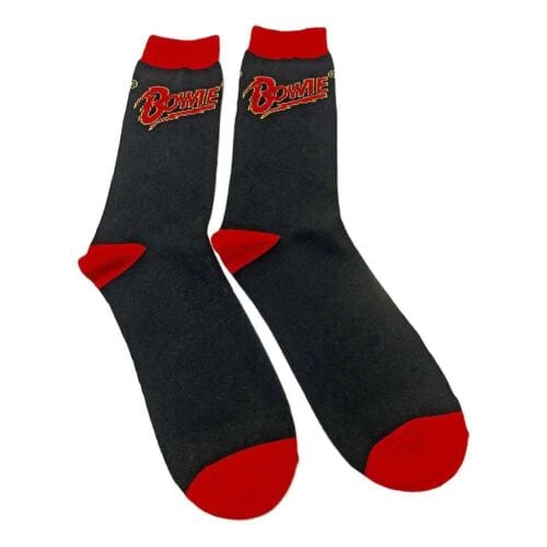 David Bowie Flash Logo Black Crew [Socks]