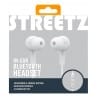 STREETZ IN-EAR BT HEADPHONES WITH MICROPHONE AND CONTROL BUTTONS, WHITE [ACCESSORIES]